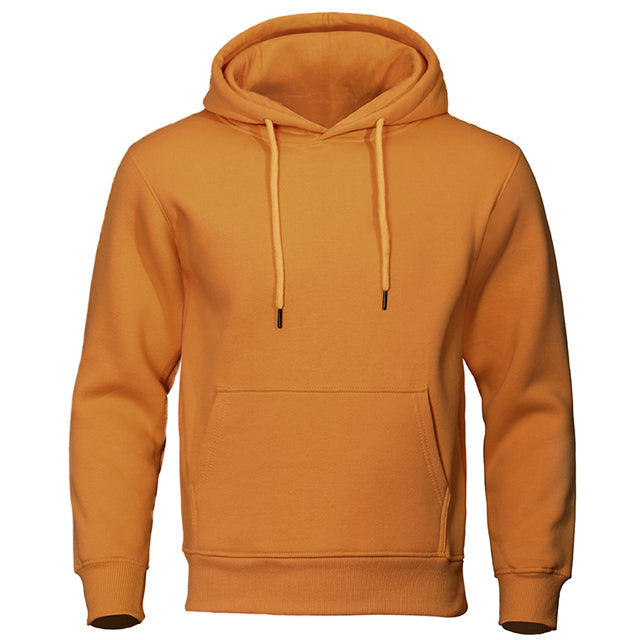 Men's Casual Fleece Hoodie with Drawstring Hood and Kangaroo Pocket