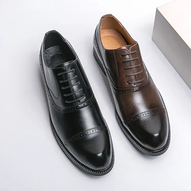 Men's Dress Oxfords with Synthetic Upper and Cap Toe
