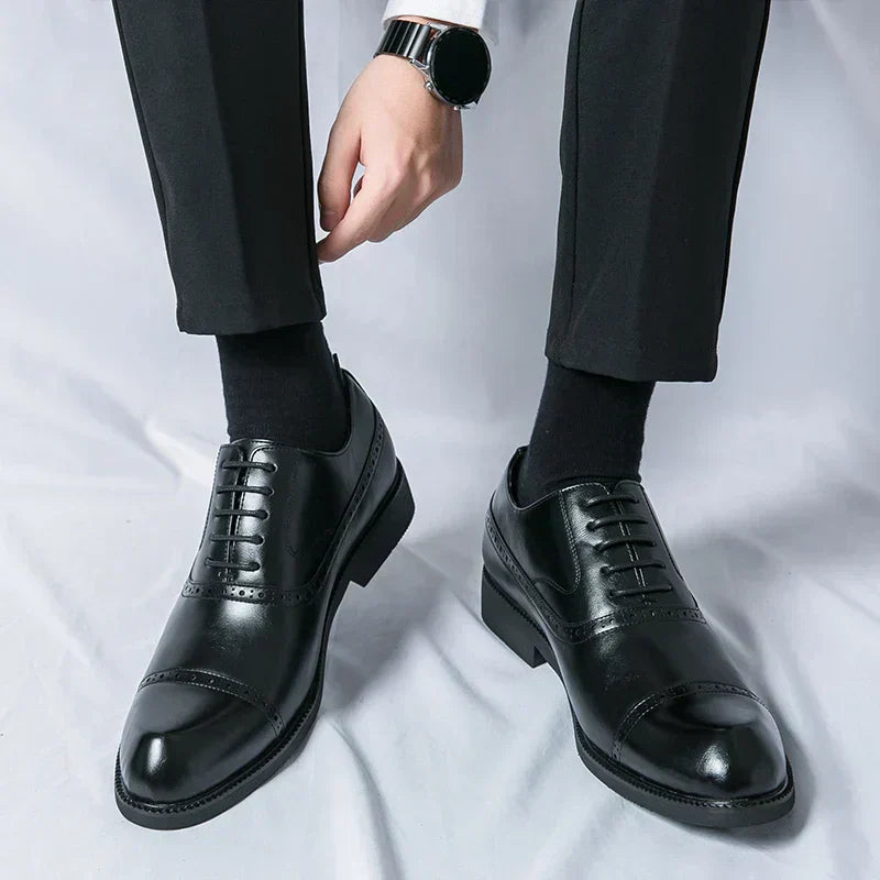 Men's Dress Oxfords with Synthetic Upper and Cap Toe