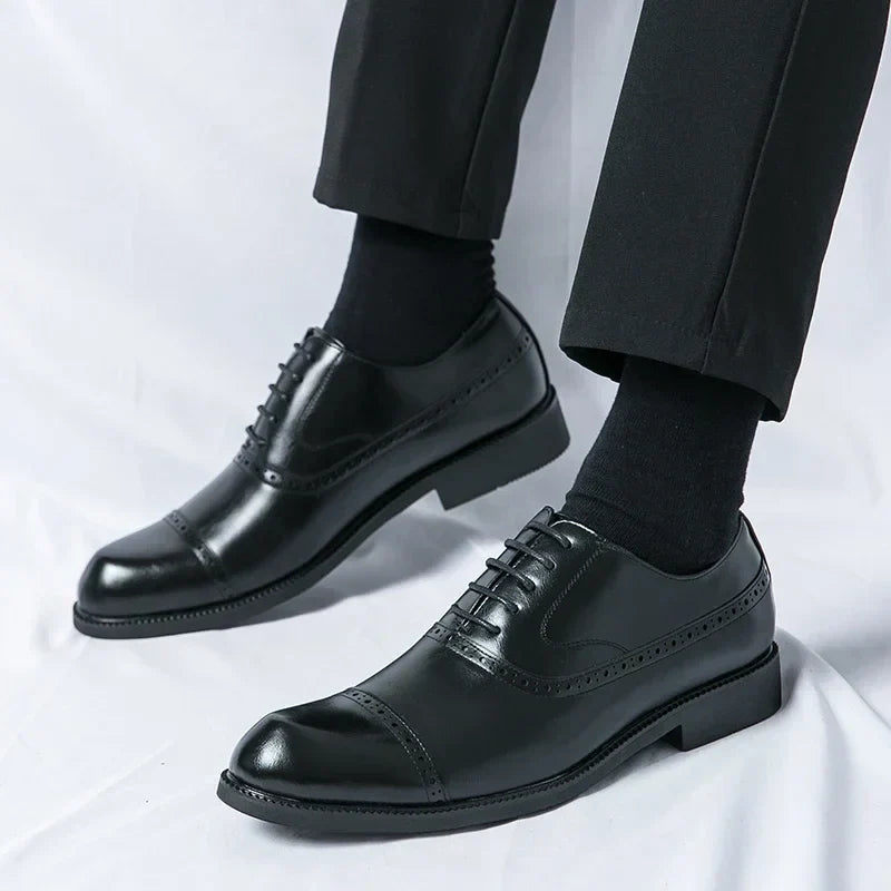Men's Dress Oxfords with Synthetic Upper and Cap Toe
