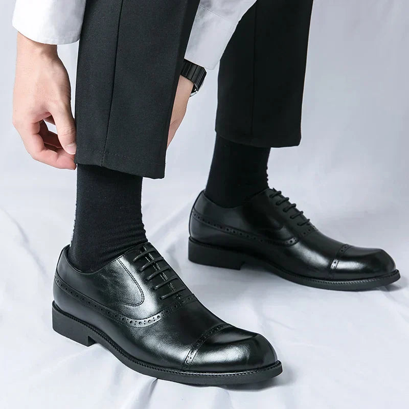 Men's Dress Oxfords with Synthetic Upper and Cap Toe