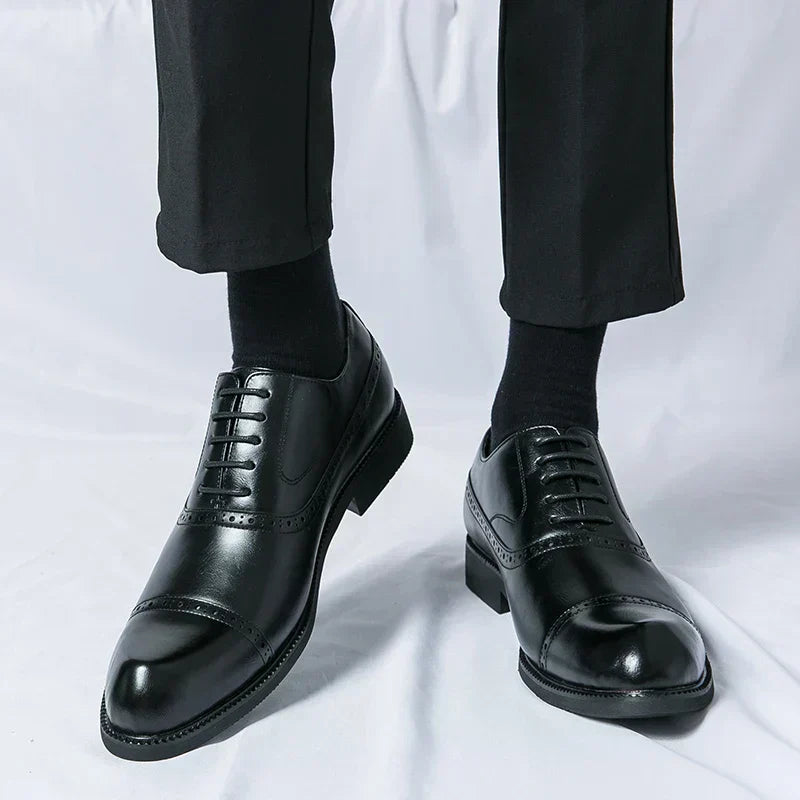Men's Dress Oxfords with Synthetic Upper and Cap Toe