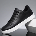 Men's Faux Sneakers with Lace-Up Front and Low-Top Collar