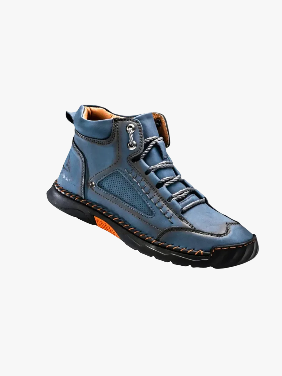 Men's Faux Upper Sneakers with Lace-Up and Lug Sole