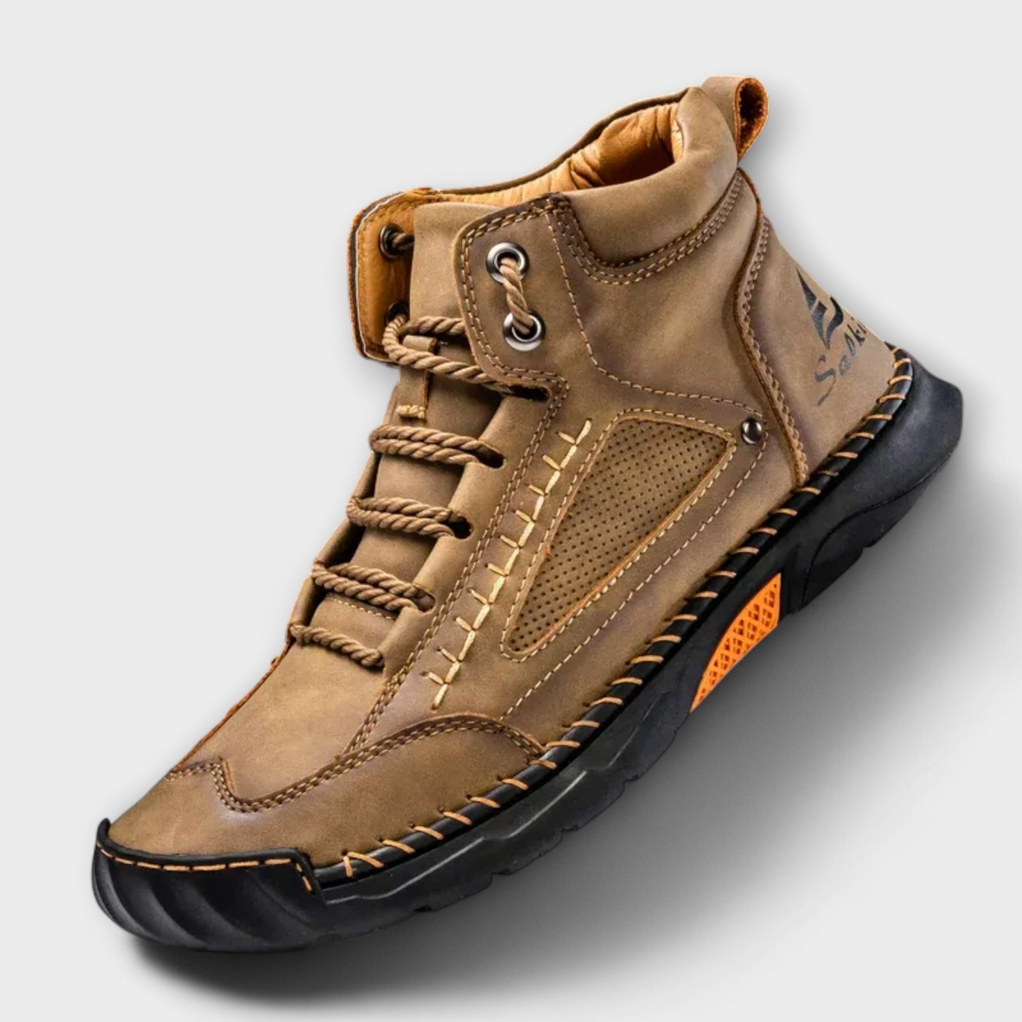 Men's Faux Upper Sneakers with Lace-Up and Lug Sole