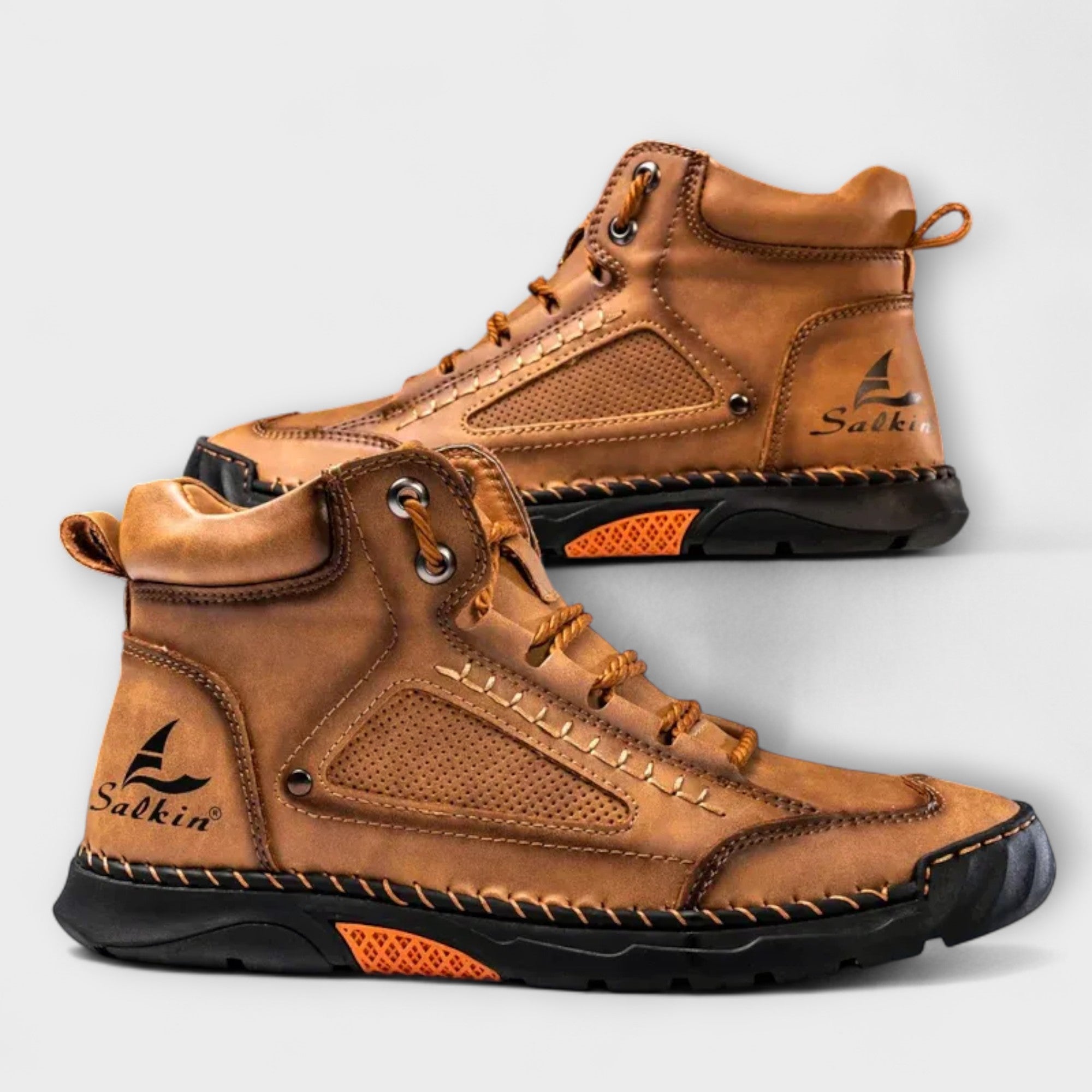 Men's Faux Upper Sneakers with Lace-Up and Lug Sole