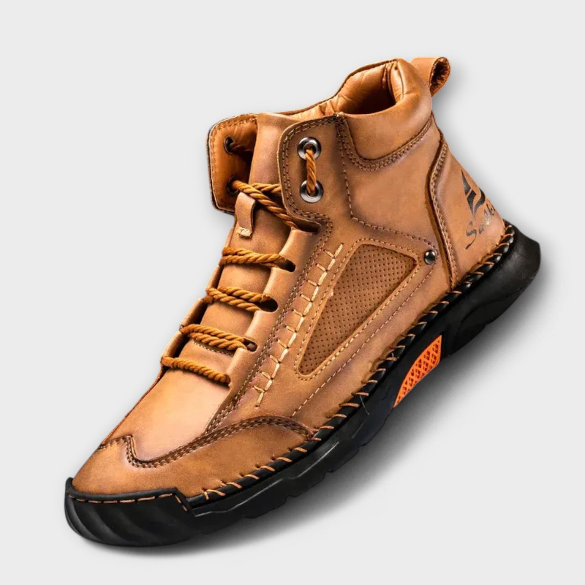 Men's Faux Upper Sneakers with Lace-Up and Lug Sole