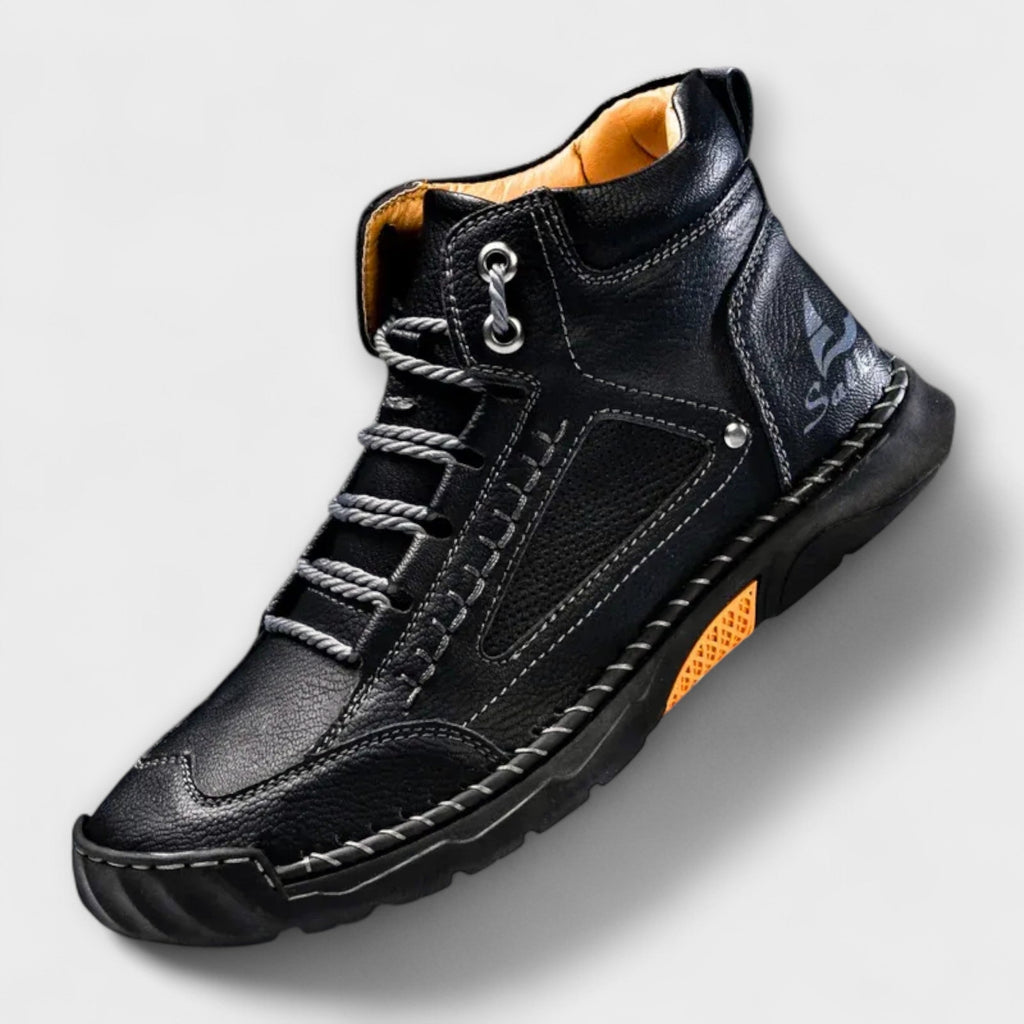 Men's Faux Upper Sneakers with Lace-Up and Lug Sole