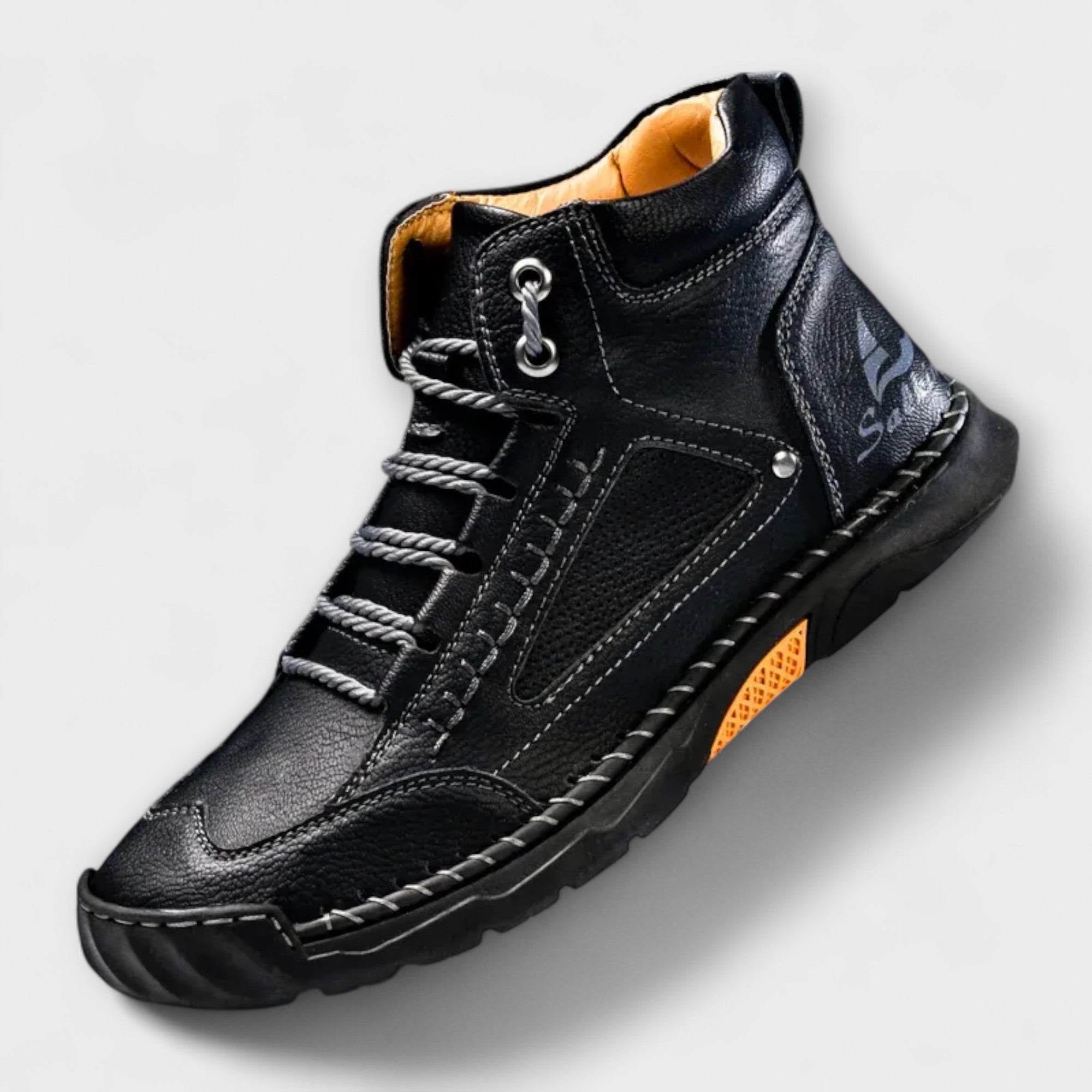 Men's Faux Upper Sneakers with Lace-Up and Lug Sole