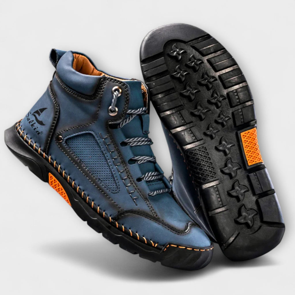 Men's Faux Upper Sneakers with Lace-Up and Lug Sole