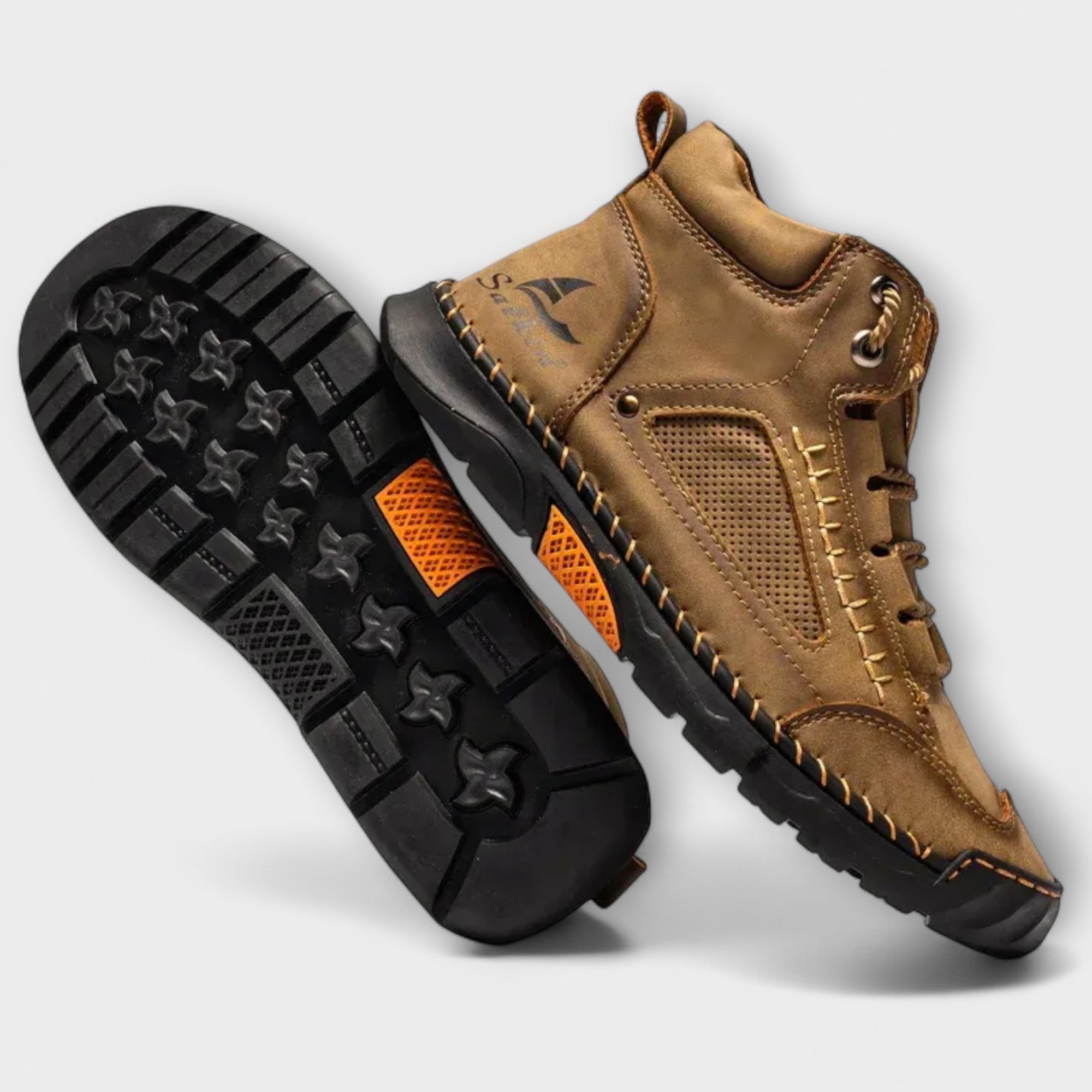 Men's Faux Upper Sneakers with Lace-Up and Lug Sole