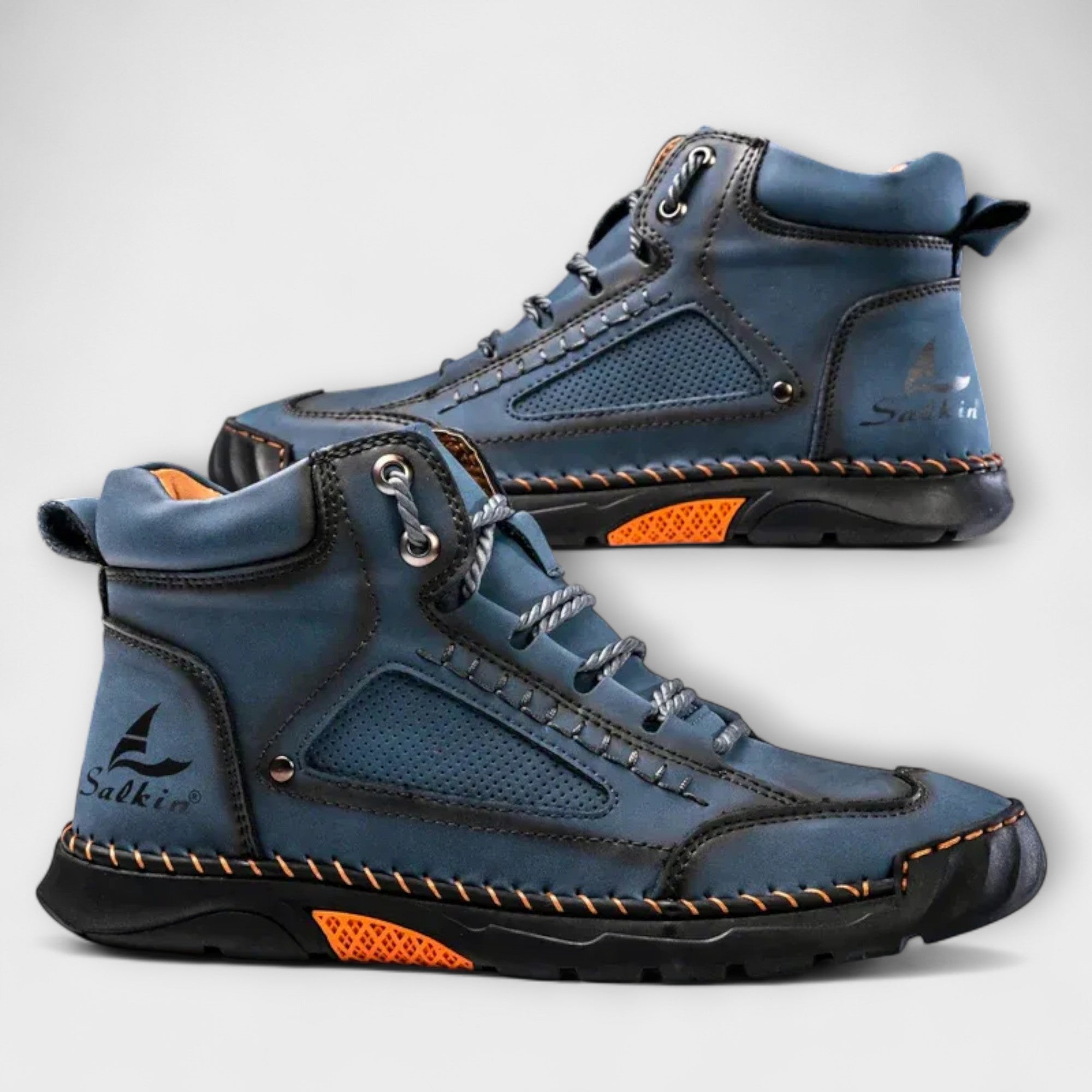 Men's Faux Upper Sneakers with Lace-Up and Lug Sole