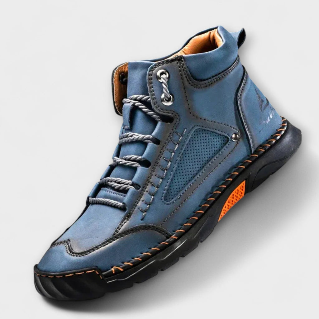 Men's Faux Upper Sneakers with Lace-Up and Lug Sole