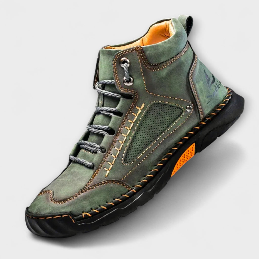 Men's Faux Upper Sneakers with Lace-Up and Lug Sole