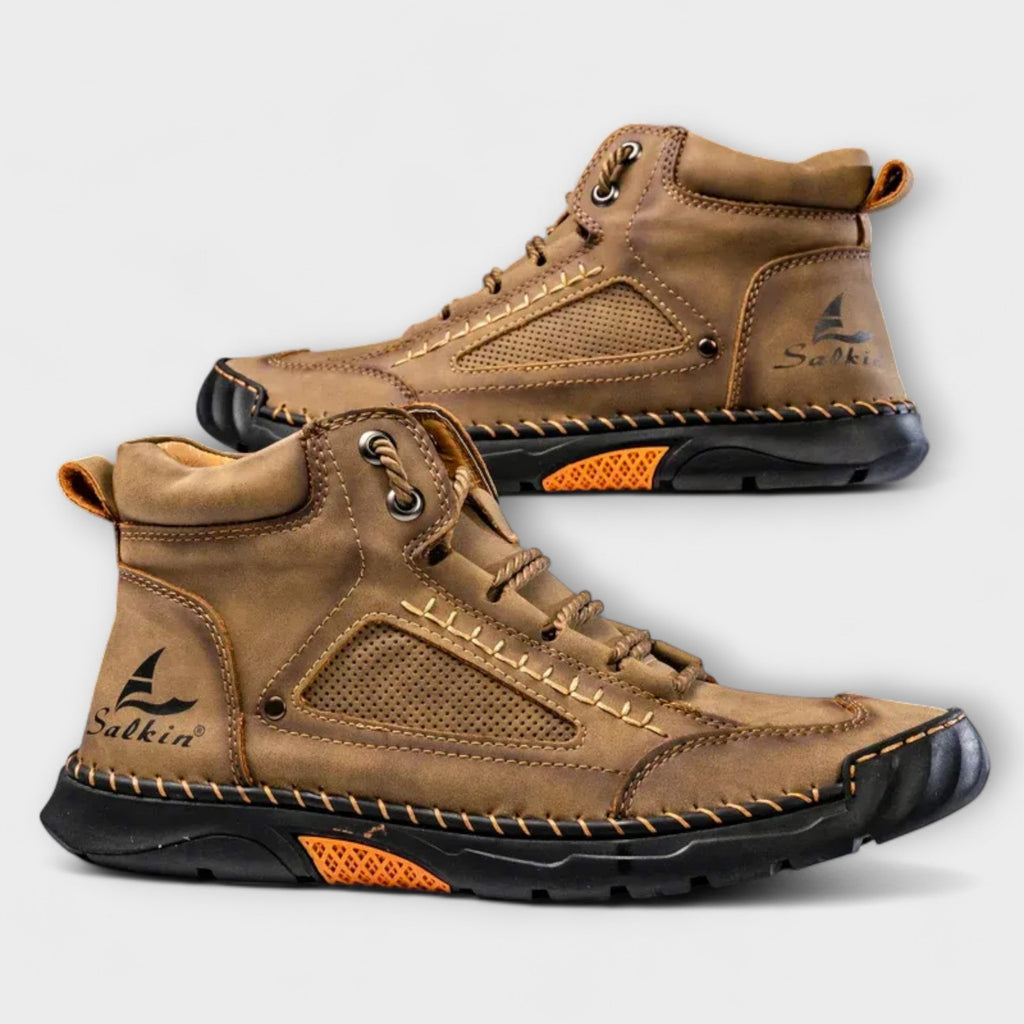 Men's Faux Upper Sneakers with Lace-Up and Lug Sole