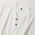 Men's Knit Henley Shirt with V Neck and Short Sleeves