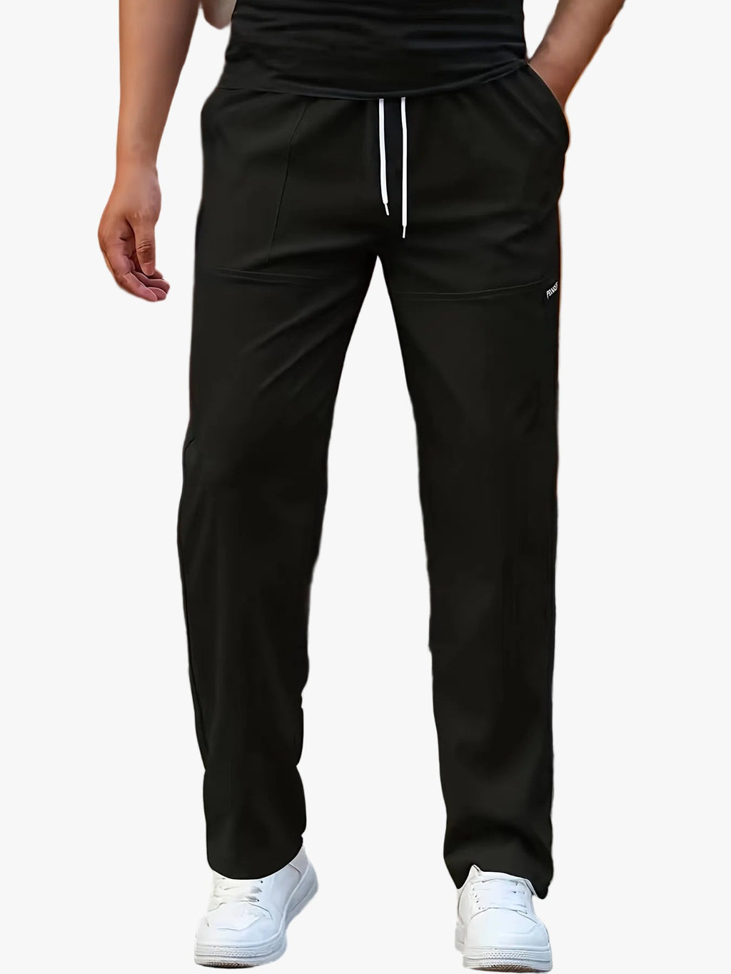 Men's Knit Jogger Pants with Drawstring Waist and Side Pockets