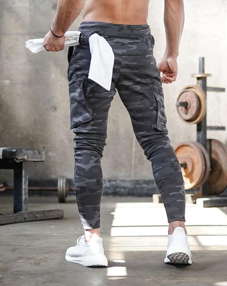 Men's Knit Jogger Pants with Zip Pockets and Ankle Zippers