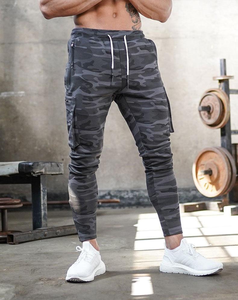 Men's Knit Jogger Pants with Zip Pockets and Ankle Zippers