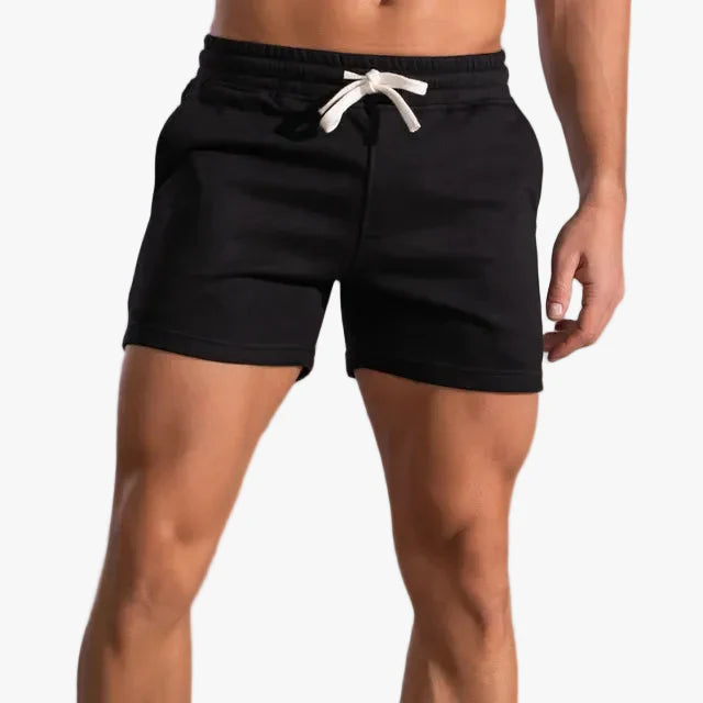 Men's Knit Shorts with Drawstring Waist and Side Pockets