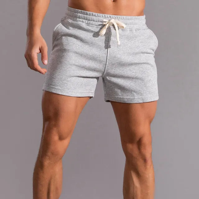 Men's Knit Shorts with Drawstring Waist and Side Pockets