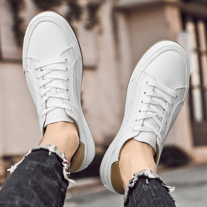 Men's Low-Top Synthetic Sneakers with Lace-Up Front and Rubber Sole