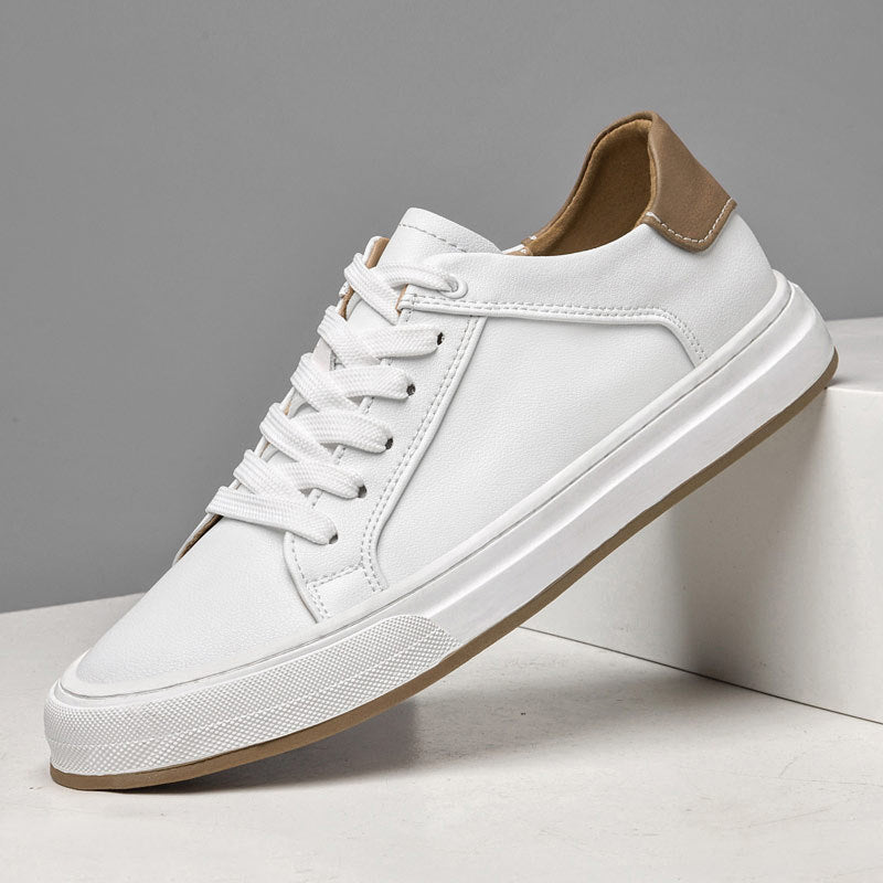 Men's Low-Top Synthetic Sneakers with Lace-Up Front and Rubber Sole