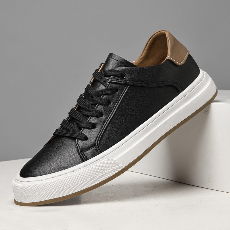 Men's Low-Top Synthetic Sneakers with Lace-Up Front and Rubber Sole