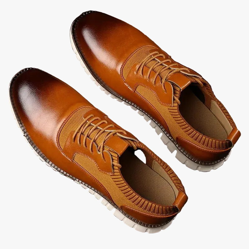 Men's Street Synthetic Sneakers with Mesh Panels and Lug Sole