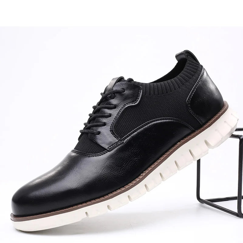 Men's Street Synthetic Sneakers with Mesh Panels and Lug Sole