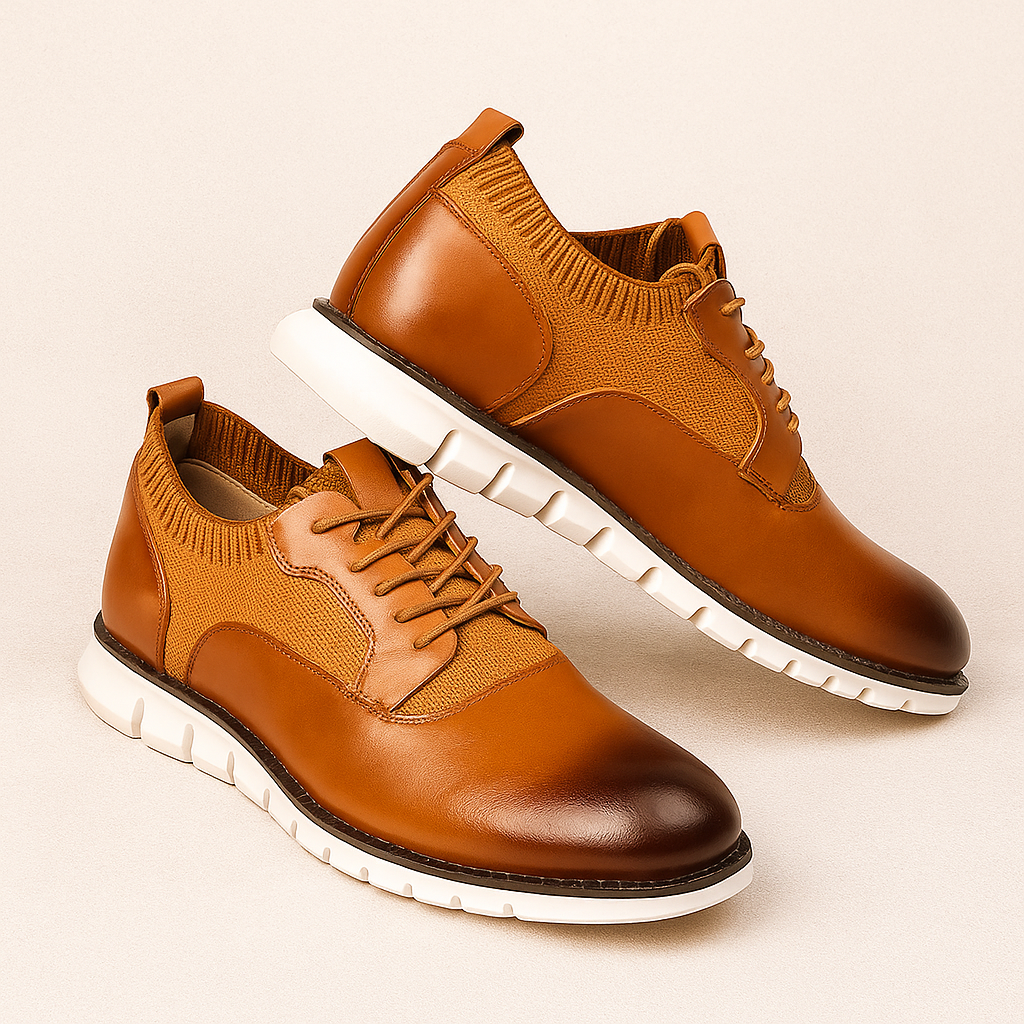 Men's Street Synthetic Sneakers with Mesh Panels and Lug Sole