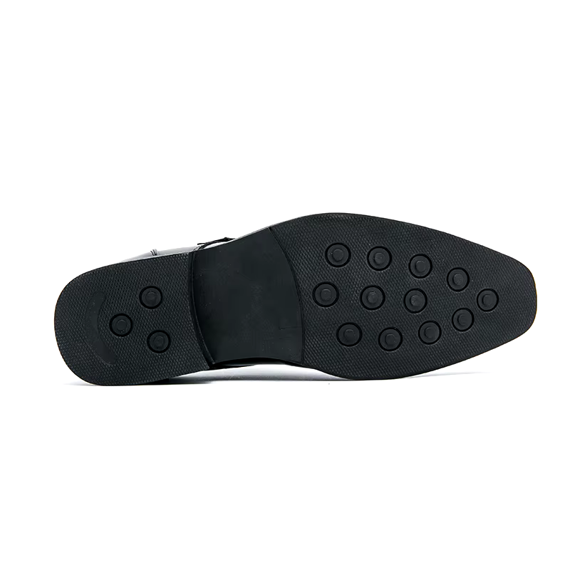 Men's Synthetic Dress Shoes with Monk Strap and Perforated Toe