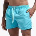 Men's Synthetic Swim Shorts with Drawstring Waist and Side Pockets