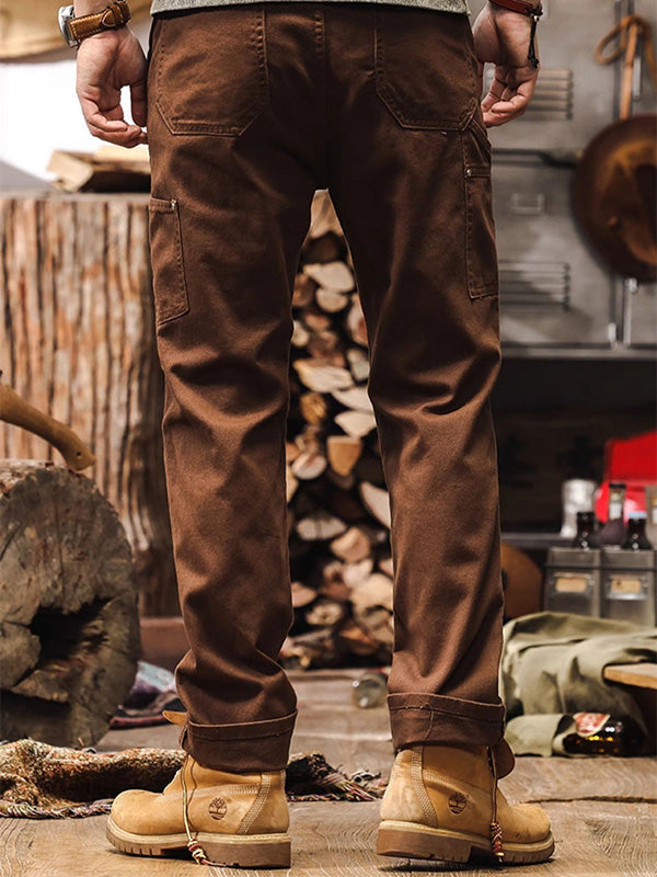 Men's Twill Utility Pants with Thigh Pocket and Rivets
