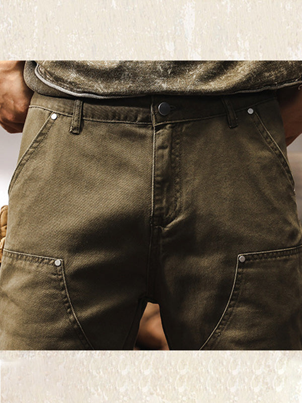 Men's Twill Utility Pants with Thigh Pocket and Rivets