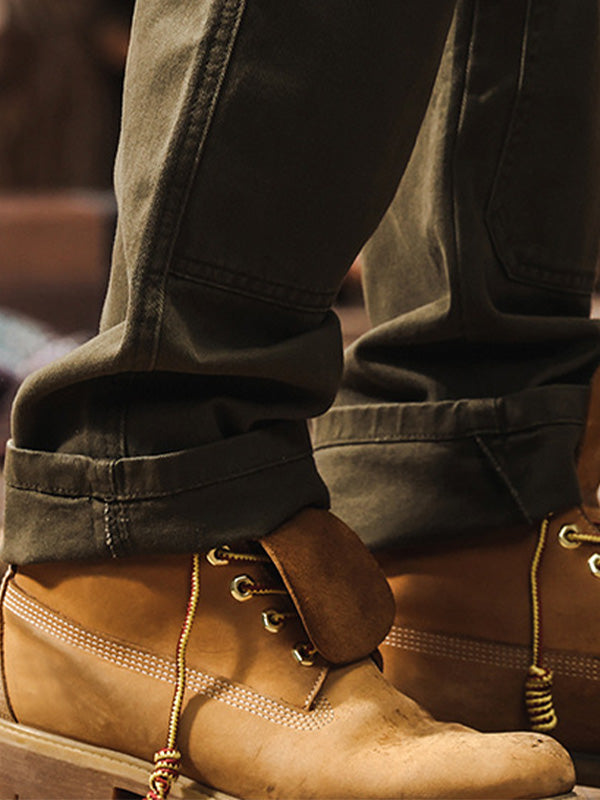 Men's Twill Utility Pants with Thigh Pocket and Rivets