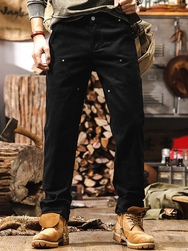 Men's Twill Utility Pants with Thigh Pocket and Rivets
