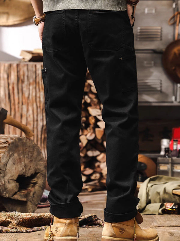 Men's Twill Utility Pants with Thigh Pocket and Rivets