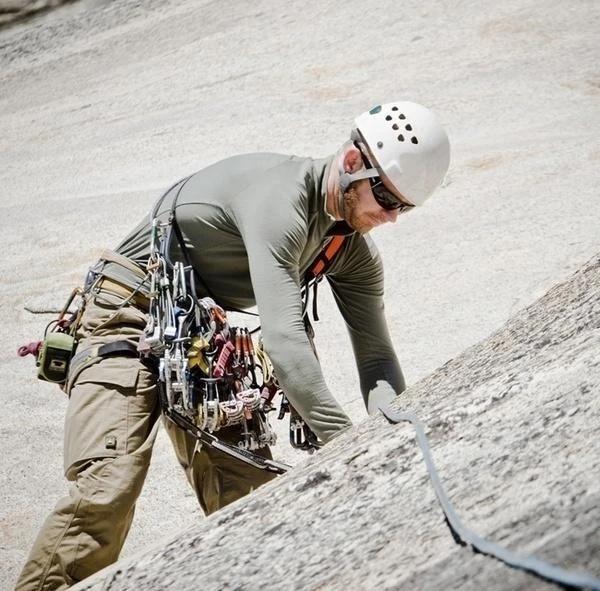 Men's Woven Cargo Pants with Zip Pockets and Knee Seams