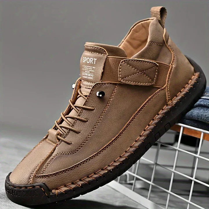 Women's Casual Synthetic Suede Sneakers with Lace-Up and Hook-and-Loop Strap