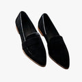 Women's Faux Suede Loafers with Slip-On Entry and Pointed Toe