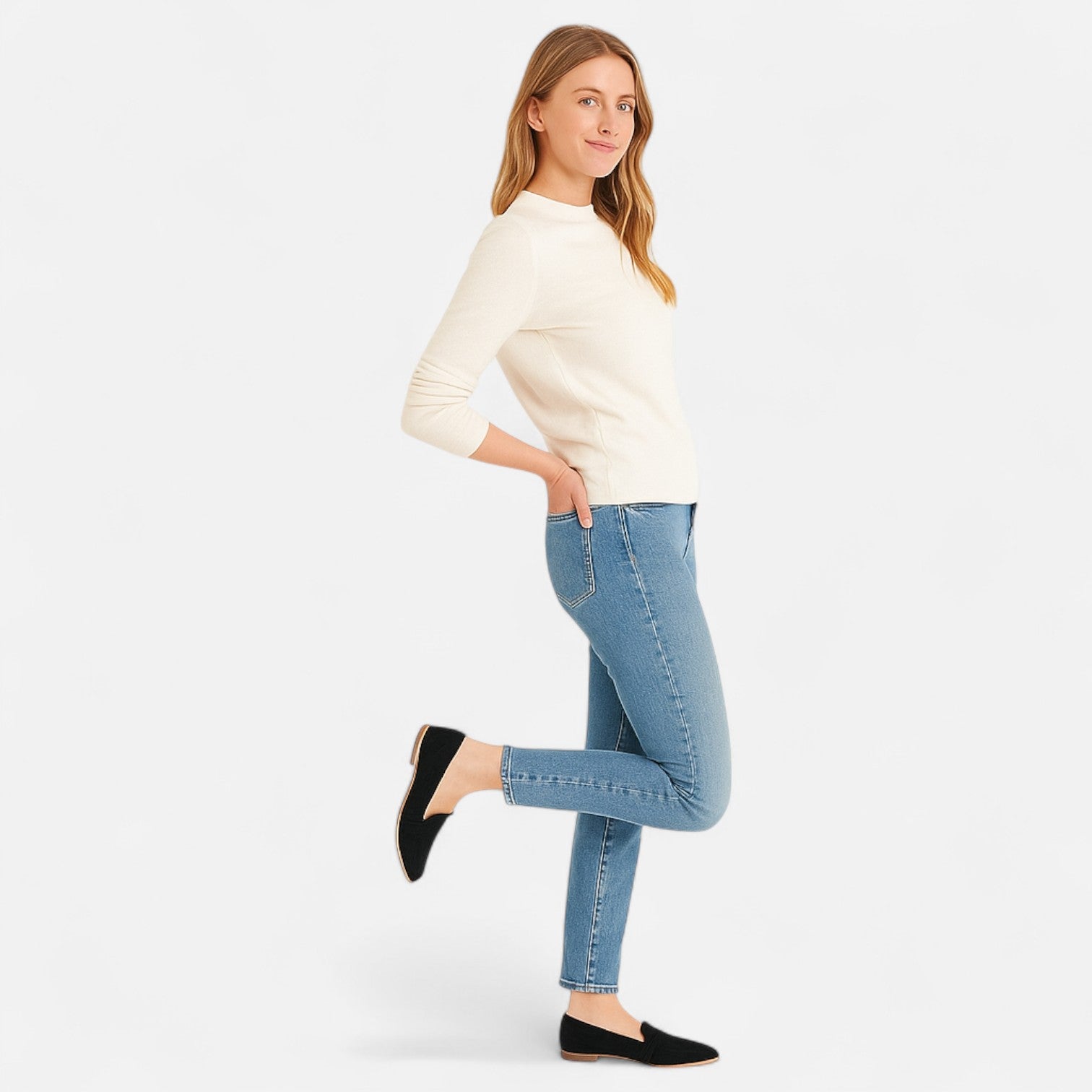 Women's Faux Suede Loafers with Slip-On Entry and Pointed Toe
