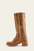 Women's Knee-High Faux Upper Boots with Block Heel and Round Toe