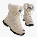 Women's Synthetic Winter Boots with Lace-Up Front and Lug Sole